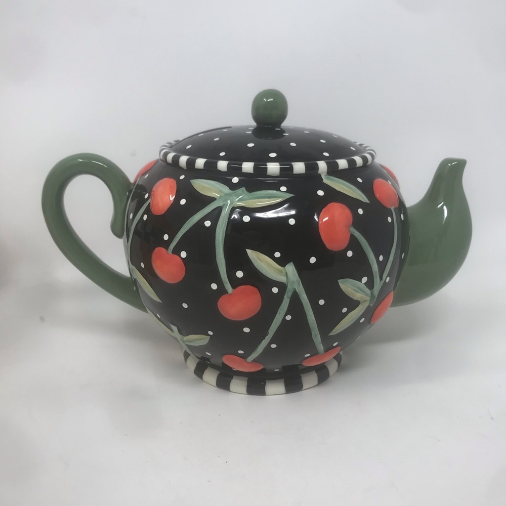 Two Mary Engelbreit Ceramic Teapot banks. - Picture 2 of 8
